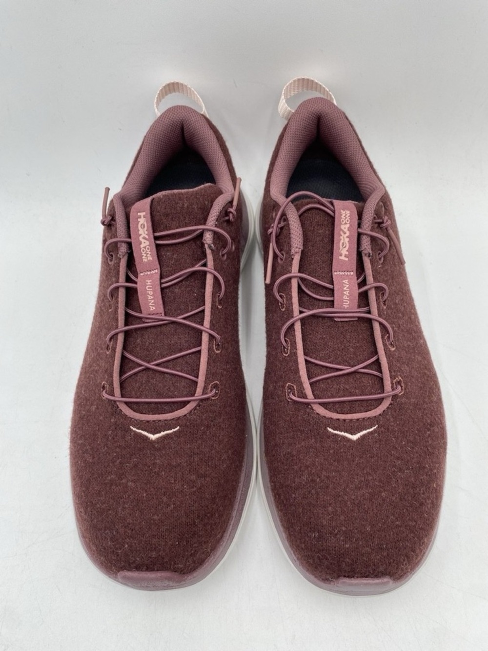 Hoka One One Hupana Flow Wool Women's Sneakers in burgundy Size_9.5